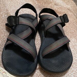 Chaco Black and Gray Strappy Sandals